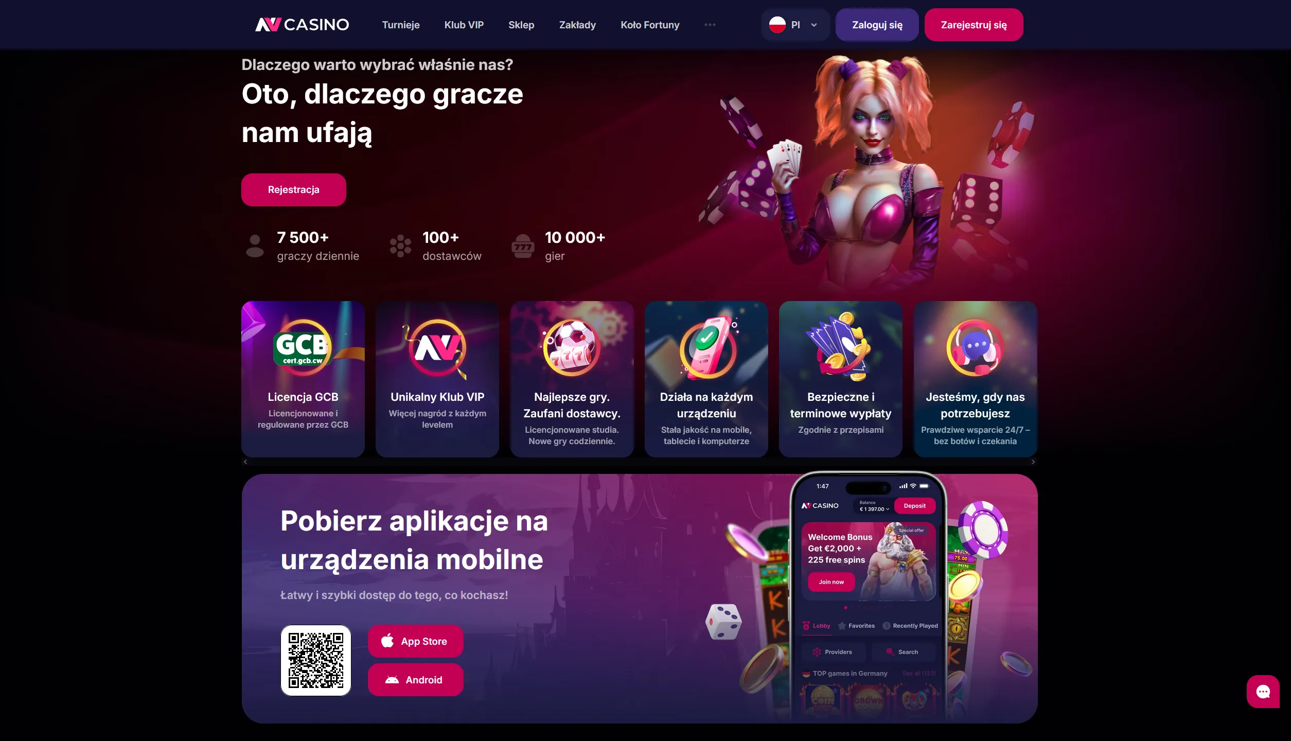NV Casino aplikacja mobilna na Androida i iOS